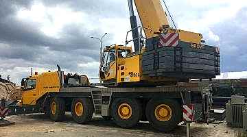 Аренда автокрана Grove GMK4100L грузоподъемностью 100 тонн GROVE GMK4100L - аренда автокрана, стрела 60 м, грузоподъемность 100 тонн.