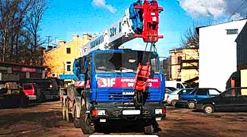 Галичанин 32 тонны Аренда автокрана КС-55729-1В Галичанин на базе шасси Камаз-6540 грузоподъемностью 32 тонны