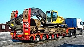 Перевозка спецтехники на трале